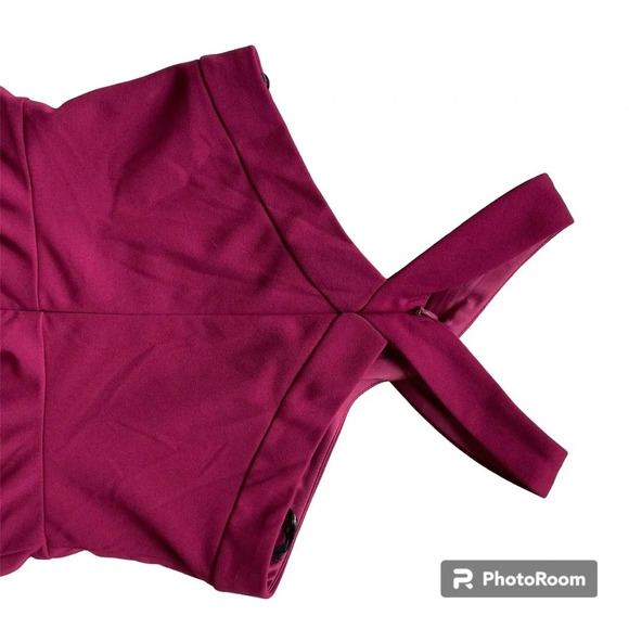 LULU’S Magenta Fit & Flare Sleeveless Halter Mini  Dress Size M - Picture 4 of 13